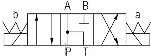 Рис.1. Чертеж гидрораспределителя с электроуправлением DN06, схема "F"